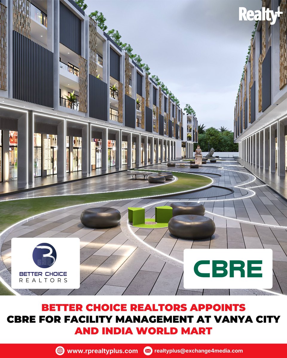 RPRealtyPlus's tweet image. Better Choice Realtors partners with CBRE for facility management 👀

Bringing global standards and seamless operations to Vanya City &amp;amp; India World Mart.

Is professional management the new real estate differentiator?

Read more: rprealtyplus.com/news-views/bet…

#CBRE #FacilityManagement