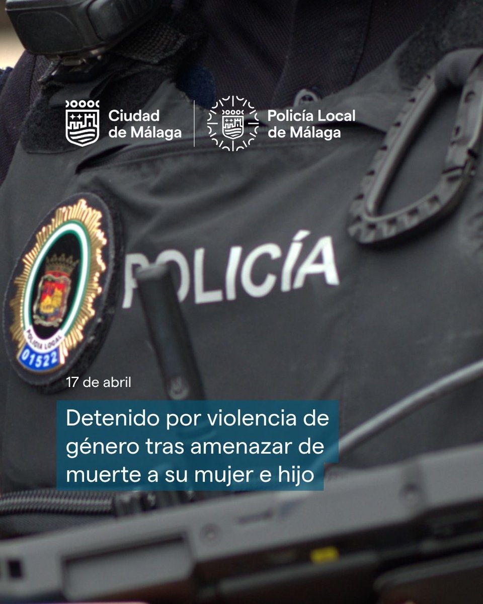 La Policía Local de Málaga detiene a un hombre por amenazar de muerte a su exmujer tras pedirle que abandonara la vivienda familiar. La víctima está dentro del sistema VioGén por un episodio similar de violencia ocurrido hace unos meses.