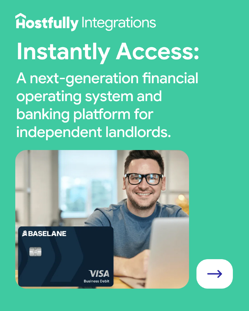 hostfully's tweet photo. Stop running your finances on manual spreadsheets. Our new integration with Baselane automates your accounting so you can focus on growth.

Hostfully and Baselane deliver Technical Excellence today ✨

https://t.co/OQ9bQvoH1K 👋
#HospitalityTech #ScaleSmart https://t.co/OXRw9lypEm