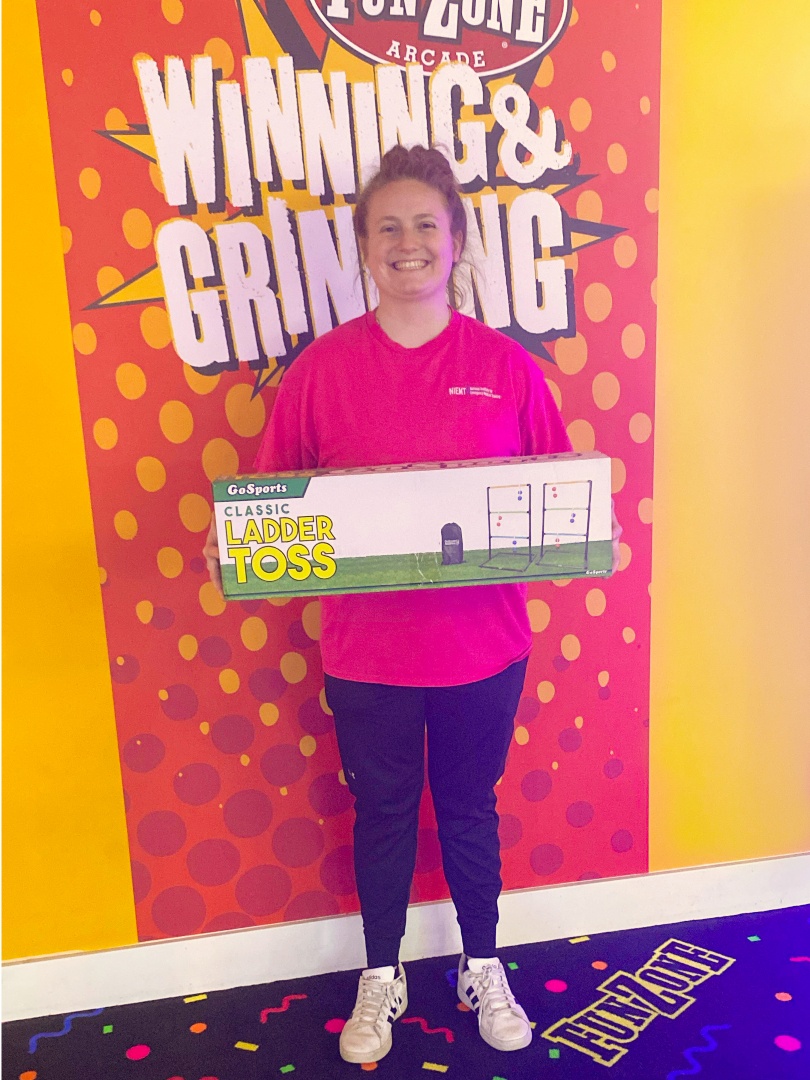 CottlevillePR's tweet image. From arcade games to backyard fun — the #prizes just keep getting better! 🙌 This winner turned their tickets into a classic ladder toss set and took the fun home. Come play in the #FunZone and pick your perfect prize!  #FunZoneFriday #pizza #buffet #chicken #dessert #arcade