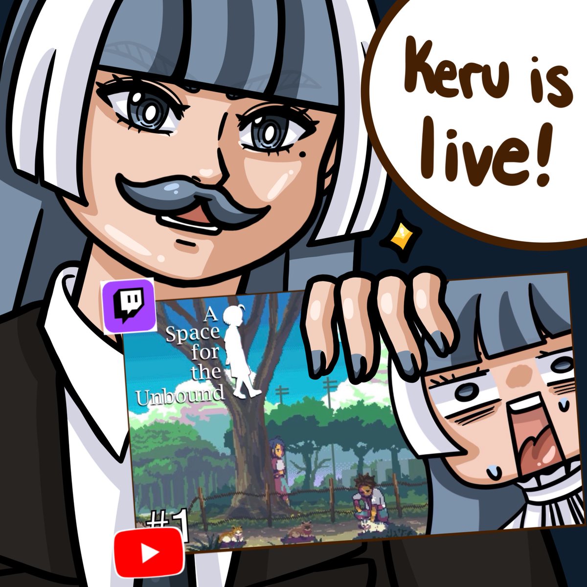 KeruConPolvoron's tweet photo. Hi hello everyone! Wanna watch this average hooman being, definitely not a bird, play a space for the Unbound? 🐦
Come and join me as I’m now live on Twitch!
https://t.co/upxCkRJohz
#pngtuber #Vtuber #VtuberEN #aspacefortheunbound https://t.co/bYSGzWW1lg