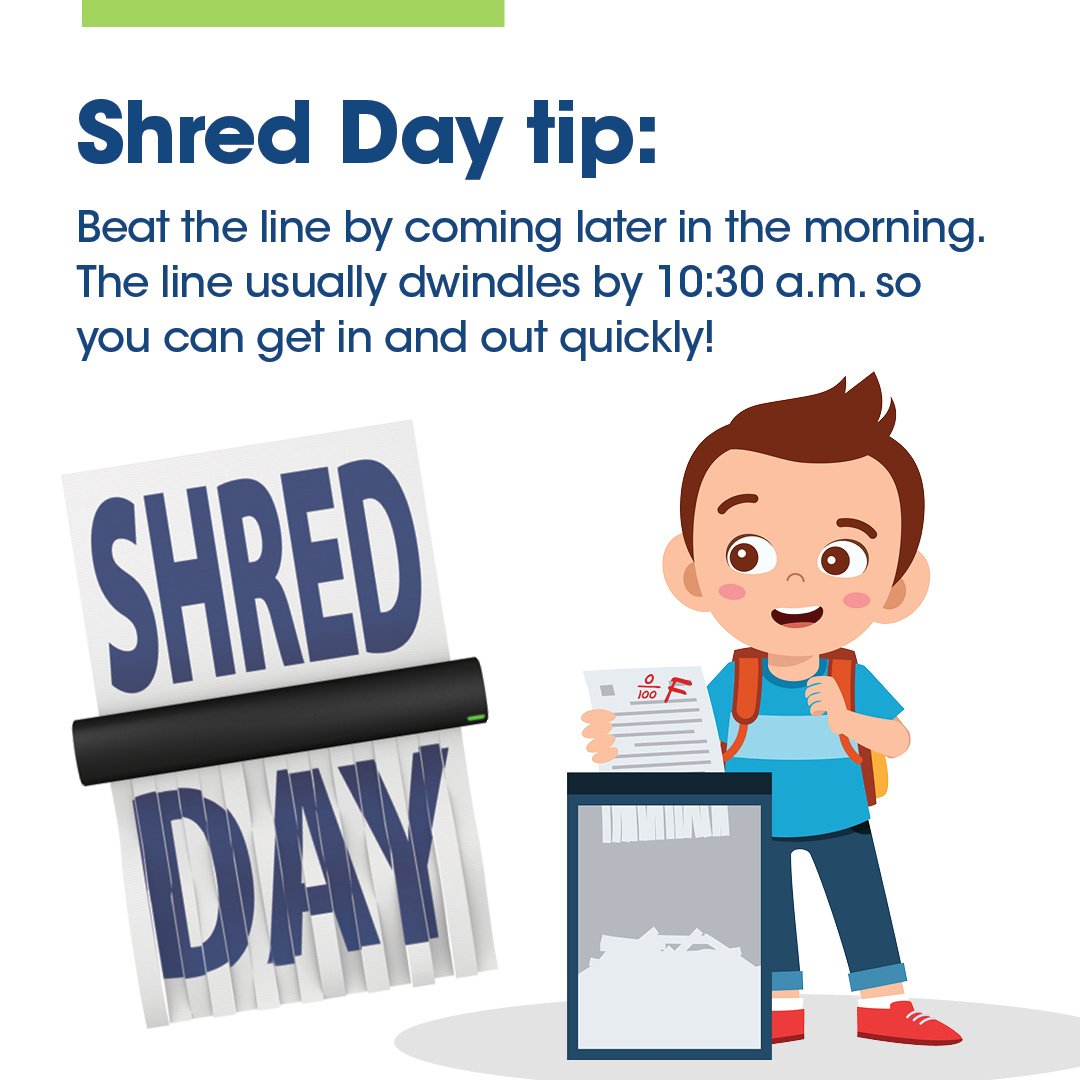UnionBankTrust's tweet photo. No need to wait in line before 9 a.m., we'll be there all morning!

Join us for Shred Day TOMORROW (Saturday, April 18) from 9 a.m.–noon at our 27th and Pine Lake branch.

More info: https://t.co/3z5bdjLRZX https://t.co/PL4dpKBRqP