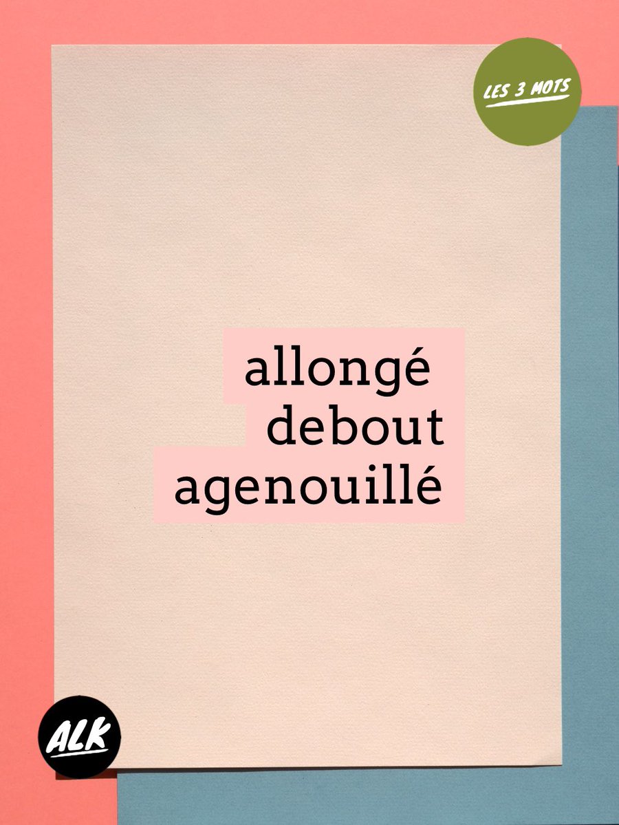 alk_info's tweet image. Les 3 mots 

Voici trois mots à utiliser pour construire une phrase. Vous avez carte blanche.

Here are three words you have to use to build a sentence. You have carte blanche.

#learnFrenchwithArnaud #create #practice