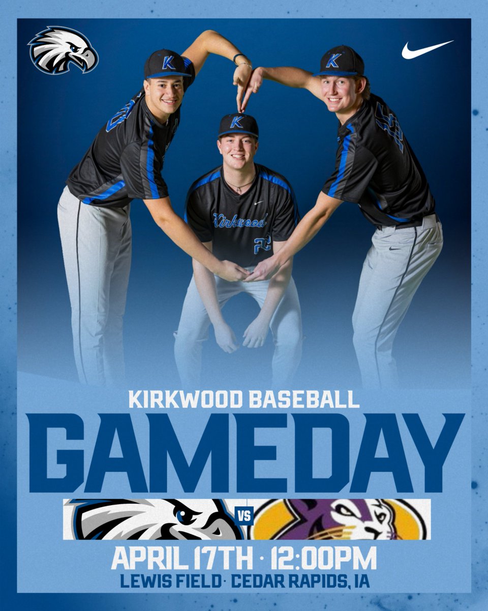 KirkwoodEagles's tweet image. ＢＡＳＥＢＡＬＬ

🆚 Ellsworth
🕐 12:00PM

📍 Lewis Field | Cedar Rapids, IA
🔗kirkwoodeagles.com/live

#GoEagles🦅⚾️ | 
@KCC_BSB