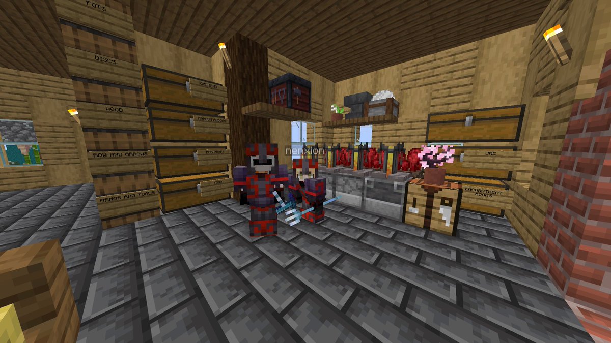 nenxion's tweet image. finally full netherite yayy! matching wid @Mystroblade_ :D

yes im still larping as sharp leave me alone #sharpcake