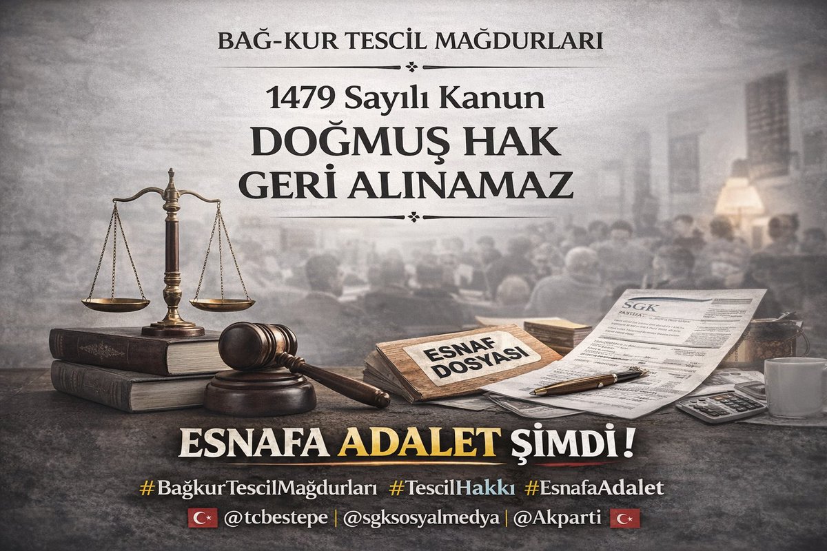 4/a’lı 7200 günde emekli olurken, 4/b’liye 9000 gün şartı… Aynı ülkede aynı iş, farklı zulüm!  
#SoruŞuAkPartiBağkurTescilHakDeğilmi #BağkurTescilMağdurları

<a href="/RTErdogan/">Recep Tayyip Erdoğan</a> <a href="/B_Palandoken/">Bendevi Palandöken</a> <a href="/Akparti/">AK Parti</a> <a href="/MHP_Bilgi/">MHP</a> <a href="/isikhanvedat/">Prof. Dr. Vedat Işıkhan</a> <a href="/TBMMresmi/">TBMM</a> <a href="/tcbestepe/">T.C. Cumhurbaşkanlığı</a>