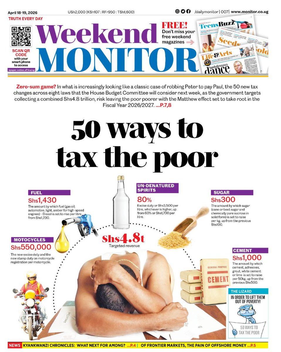 50 ways to tax the poor

epaper.nation.africa/ug

#MonitorUpdates