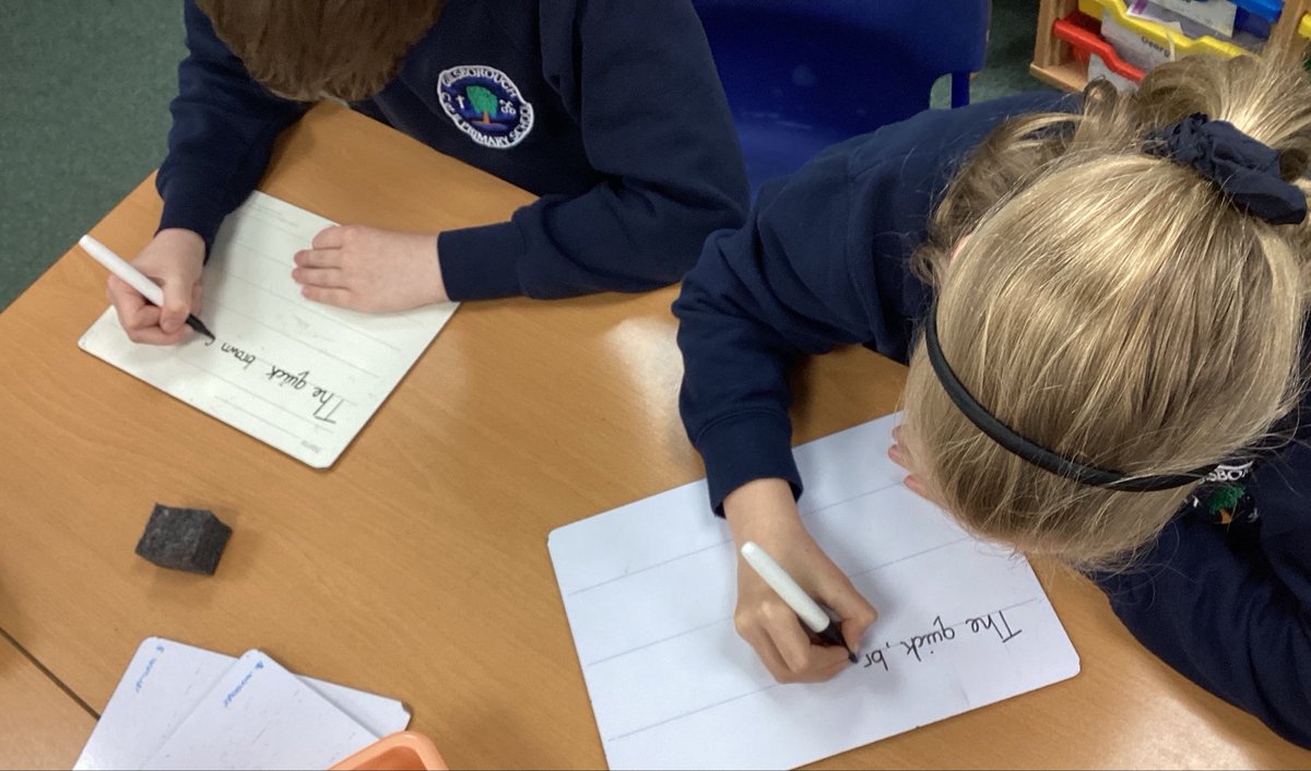GuilsboroughPri's tweet image. Project Friday this half term is all about having a ‘Sense of belonging’. Today’s session started with year 4 and 5 practicing their handwriting skills such as joining and letter formation to help us prepare to write a letter to the Guilsborough community. #learningtogether