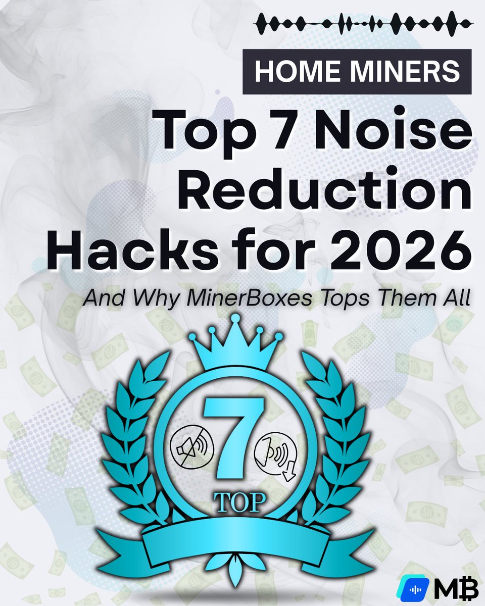 MinerBoxes's tweet image. Is your ASIC miner too loud at home? 🔇

Here are 7 noise-reduction hacks for 2026 home miners plus why more setups are switching to MinerBoxes.

Which hack would you try first?

Read here 👇
medium.com/@minerboxes.co…

#BitcoinMining #ASICminers #CryptoMiningHardware #MinerBoxes