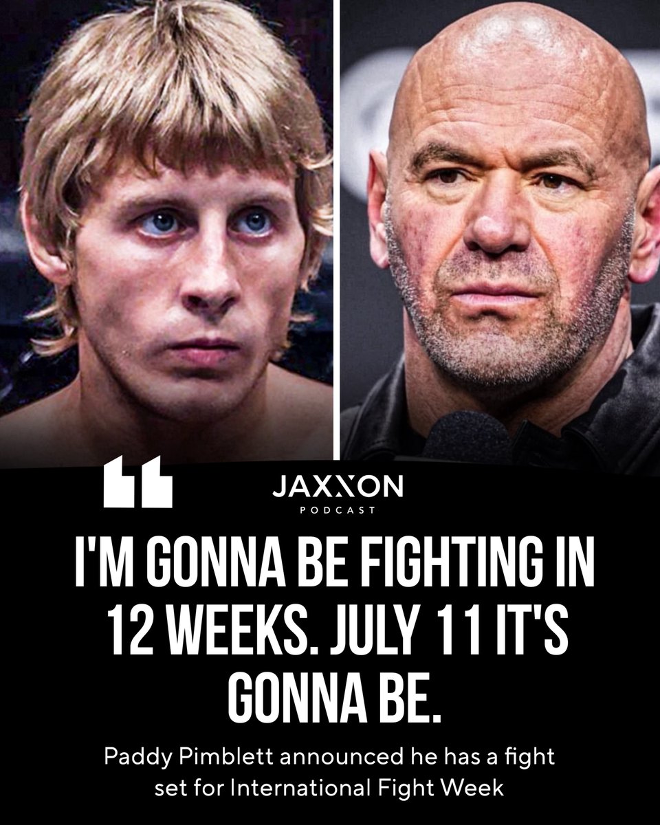 MMAUNCENSORED1's tweet image. Paddy Pimblett says he has an opponent and a fight set for #UFC International Fight Week 💪

"I'm gonna be fighting in 12 weeks... July 11 it's gonna be."

Gamrot is ranked 7th 🤔