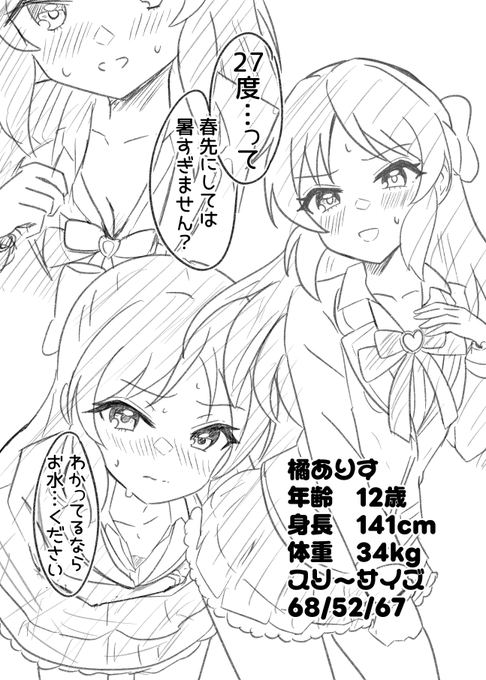 #デレマス版深夜の真剣お絵かき60分1本勝負

お題・橘ありす
年齢、12歳、身長141cm、体重34kg
スリーサイズ68/52/67 