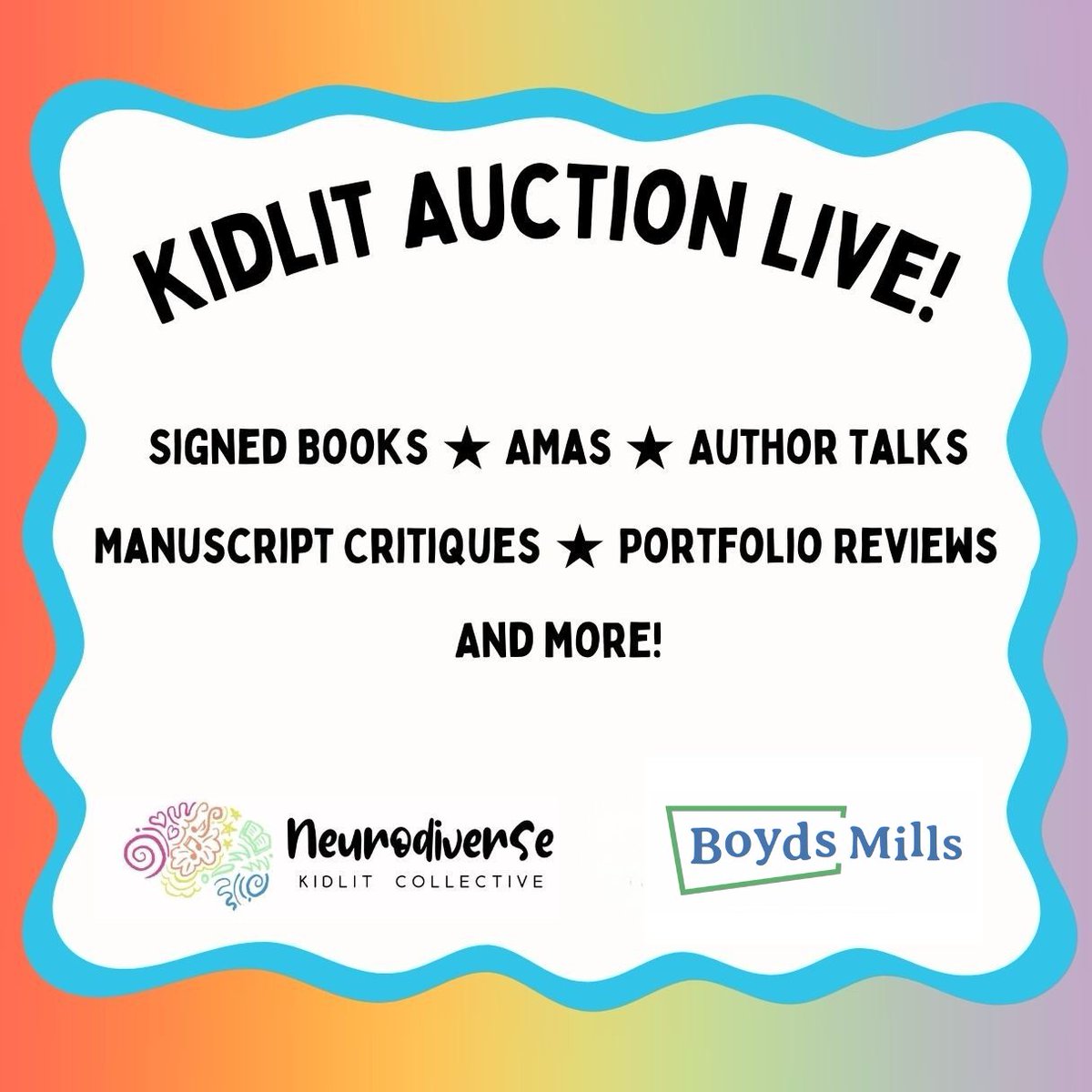 ShawnTweeters's tweet image. Celebrate #AutismAcceptanceMonth and support the #neurodiverse kidlit community by bidding on auction items from some of your favorite authors... and me. All funds go to scholarships for deserving kids. 32auctions.com/ndkidlit26 If you can't bid, share far and wide.