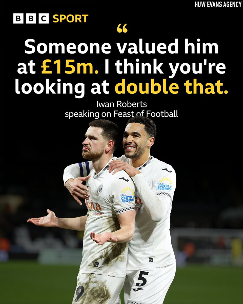 BBCSportWales's tweet image. £30m for Swansea striker Zan Vipotnik 💰

Do you agree with Iwan Roberts' valuation of the Slovenian? 🎯

#BBCFootball #Swans