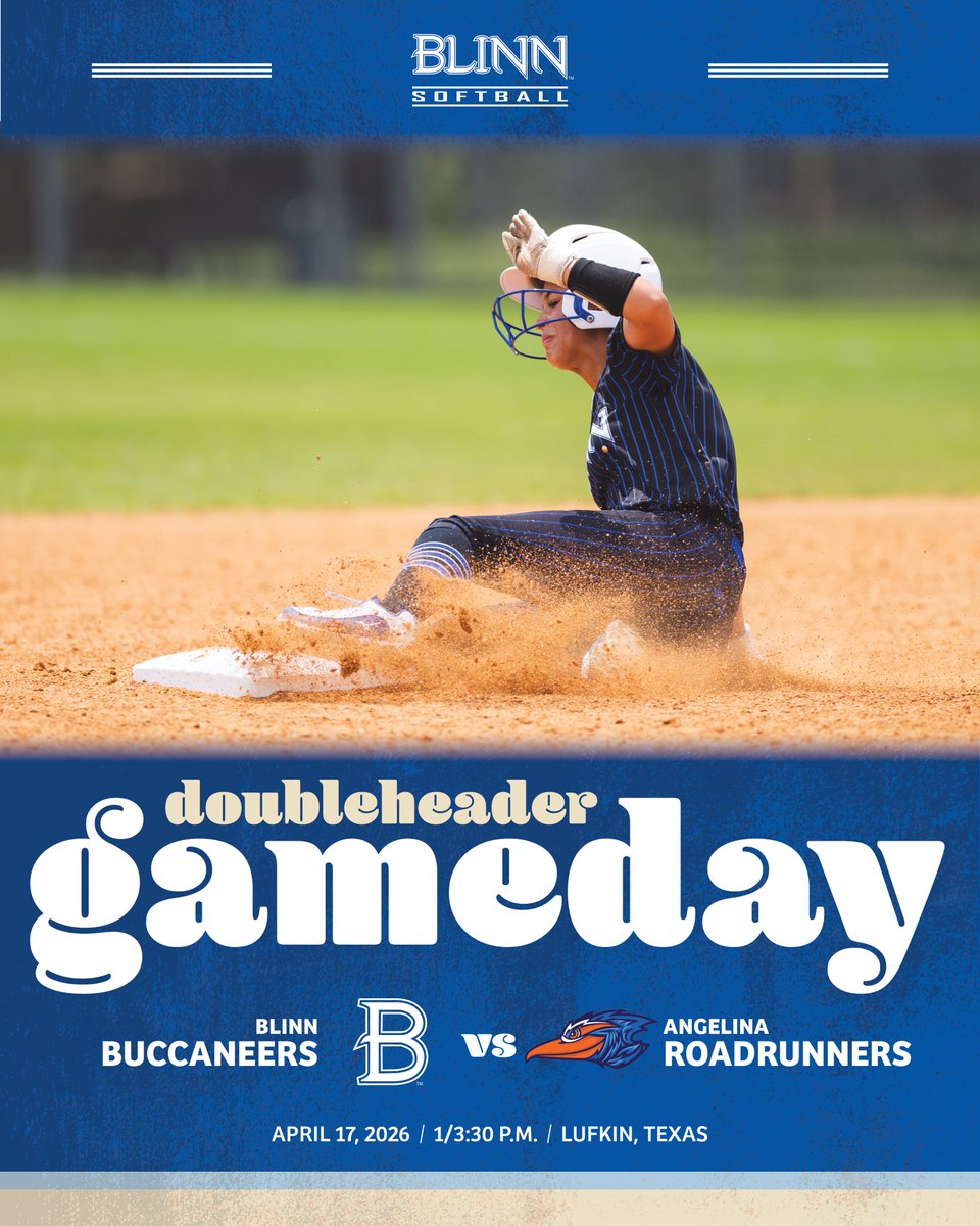 BlinnAthletics's tweet photo. No. 19 Blinn softball visits Angelina for a Region 14 South twin bill today in Lufkin! Let's Go BC!!! https://t.co/Ha0RD7vq9v