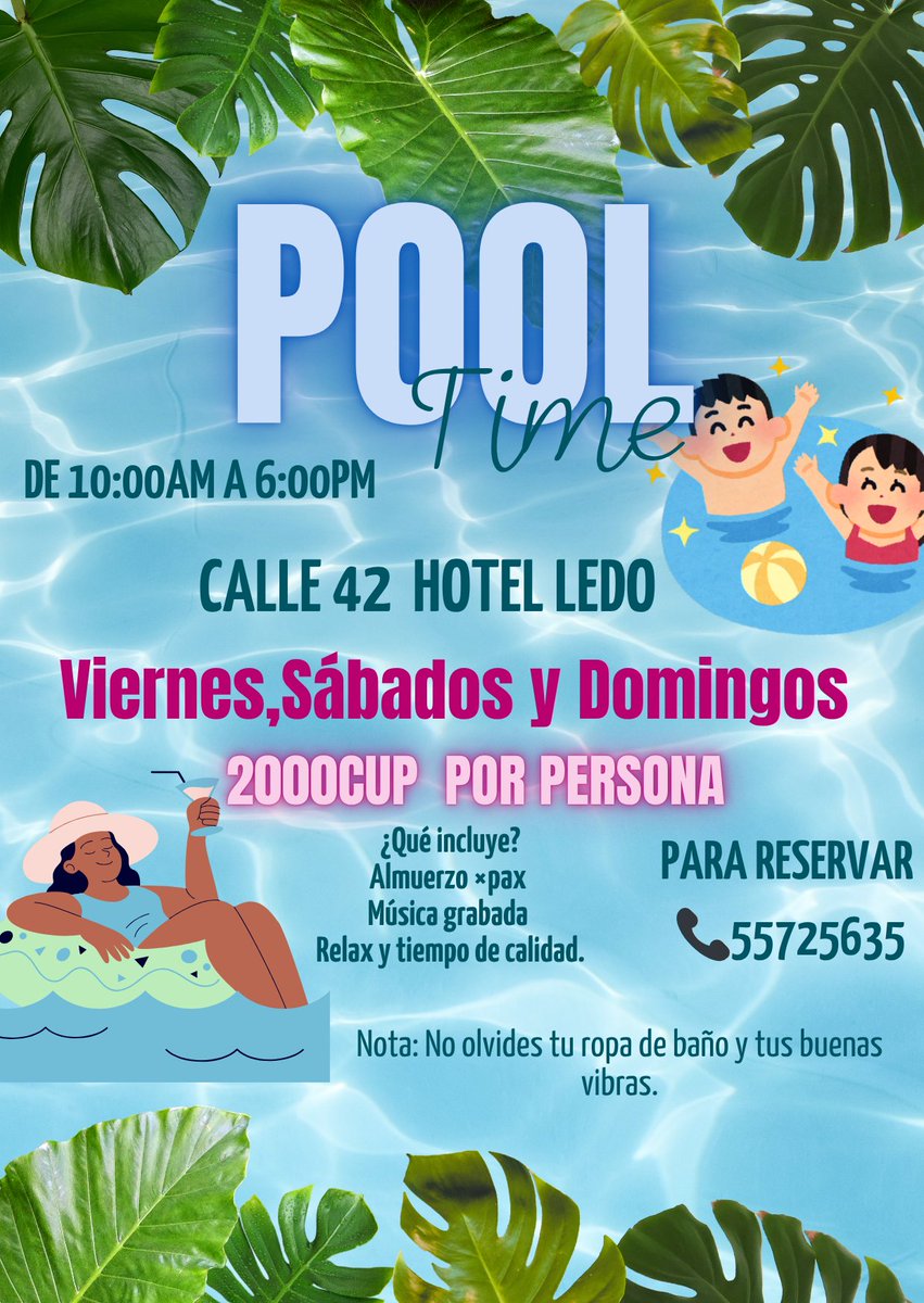 Daniela16161261's tweet image. Hay lugares que te reinician, y la piscina del Hotel Ledo es uno de ellos. No te pierdas nuestra pool party de hoy 😎☀️Hay lugares que te reinician, y la piscina del Ledo es uno de ellos.
@HLedo74318 #poolparty
@IslazulV #planverano