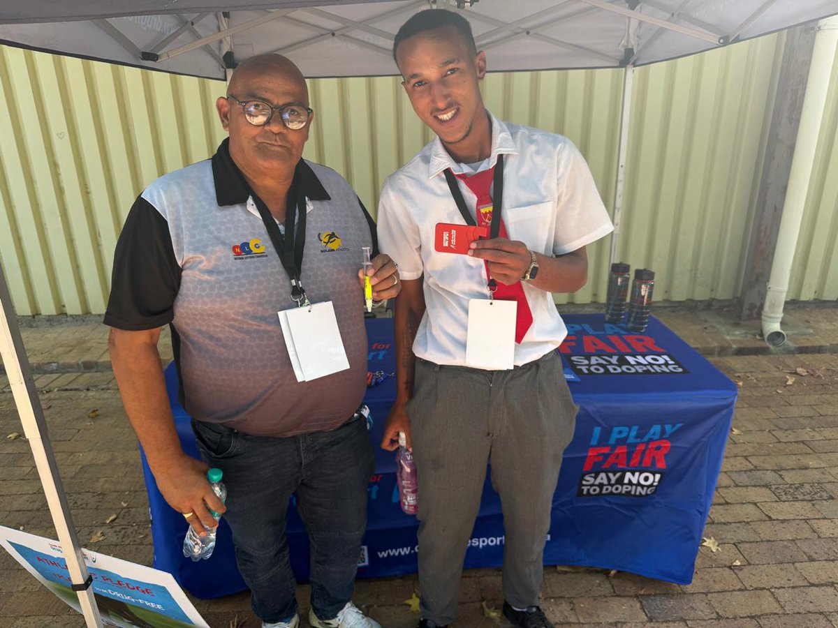 drugfreesportZA's tweet image. SAIDS had an athlete engagement at Day 1 of the Athletics SA Senior Championships at Coetzenberg Stadium, Stellenbosch

#CleanSport #FairPlay #AntiDoping @AthleticsSA_  @BolandAthletics @CoetzenbergStadium @MariesSport