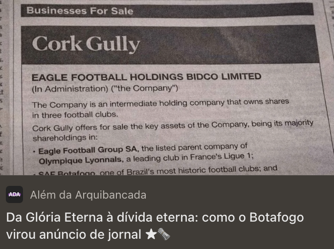 felipe__andreas's tweet photo. Uma análise de cabo a rabo do caso Botafogo e dos problemas das redes multi-clubes pelo mundo, e de como tudo isso virou ponto central pra CBF moldar o novo sistema de sustentabilidade financeira. Texto de qualidade como esse toda sexta às 11h no Substack!
https://t.co/C88oHCBjmU https://t.co/gaTnfb3I3n