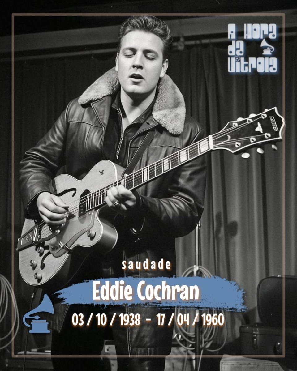 Hoje lembramos do pioneiro do rock Eddie Cochran, que nos deixou cedo demais, com apenas 21 anos, em 1960. 💔