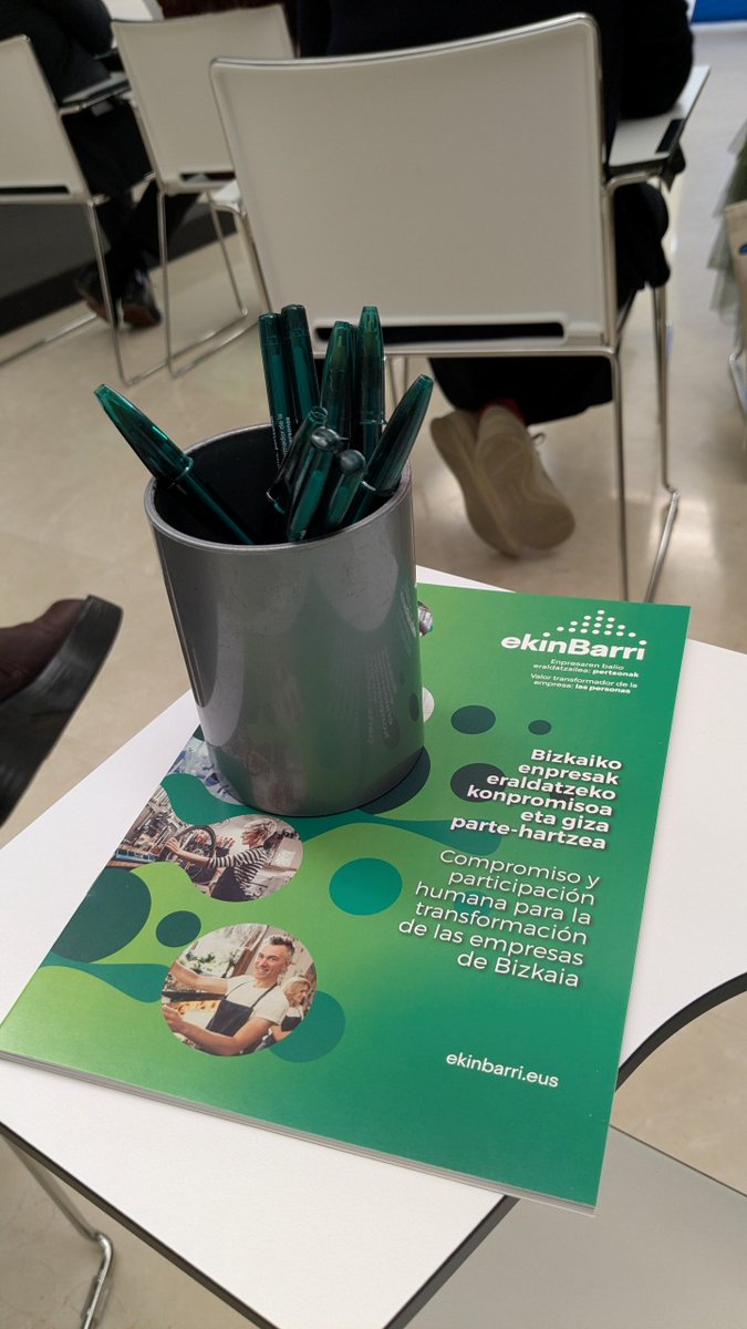 EkinBarri's tweet photo. 🟢 Presentamos ekinBarri ZABALDU en #Bilbao, nuestro programa de capacitación de lideres en transformación organizacional en empresa, con el testimonio de María Seisdedos (Cafés Baqué).

➕ Info: https://t.co/vXTw4unANY https://t.co/Ztvmbr1EOc