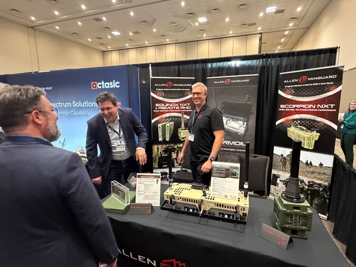 AllenVanguard's tweet photo. An excellent week at AOC Maple Leaf EMSO Symposium for Allen-Vanguard, with lots of valuable conversations about the increasing importance of integrated RF protection to defeat modern threats, including an excellent presentation by our Chief Scientist, Trevor Yensen, Ph. D. https://t.co/gyDPPBG34f