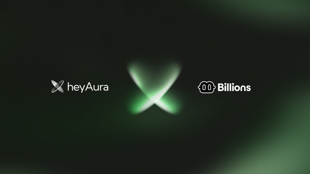 We are integrating with @Billions_ntwk to make heyAura verifiable and capable of evaluating other agents.

This integration introduces a trust layer for wallet-native intelligence, including identity, authentication, and zk-proof-based verification, essential for x402 systems.