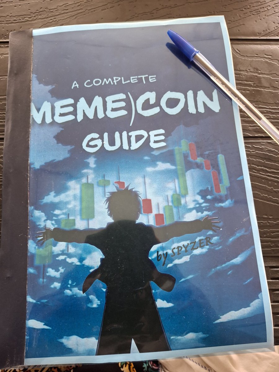 Medadweb3's tweet photo. @spyzer This is meme coin trading manual. Had to go print the hard copy. Worths it so much. https://t.co/5lEnBGckmg