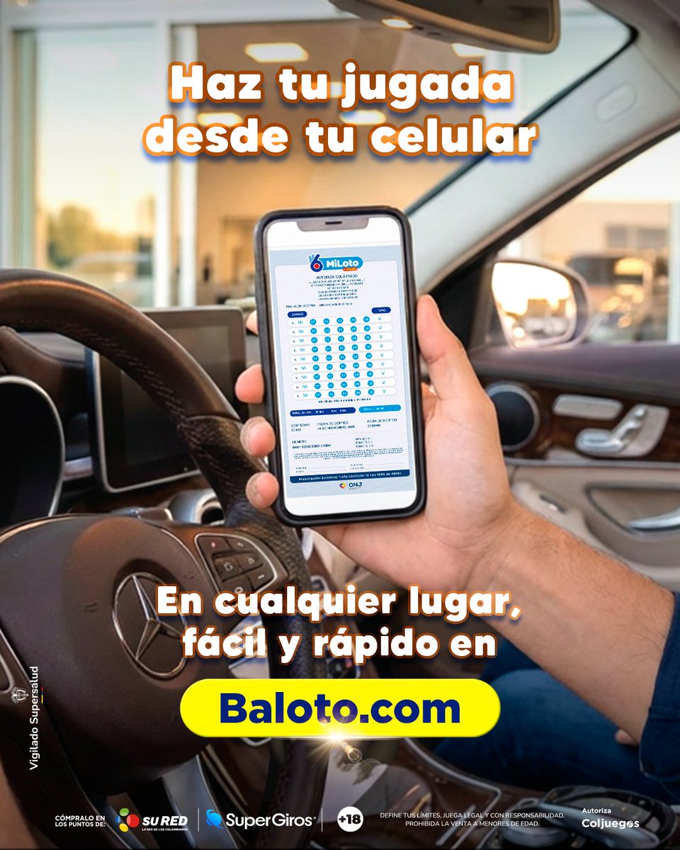 Baloto_Colombia's tweet image. 🚗✨ Ese #primer paso sí lo cambia todo… La cuota inicial de tu #carro, puede estar más cerca de lo que crees.

Hoy #MiLoto puede ser el comienzo de ese nuevo camino. 🍀

Juégalo aquí 👉 bit.ly/3JDQMcg

#NuevoCarro #PrimerPaso #JuegaEnLinea #HazLaJugada #BalotoColombia