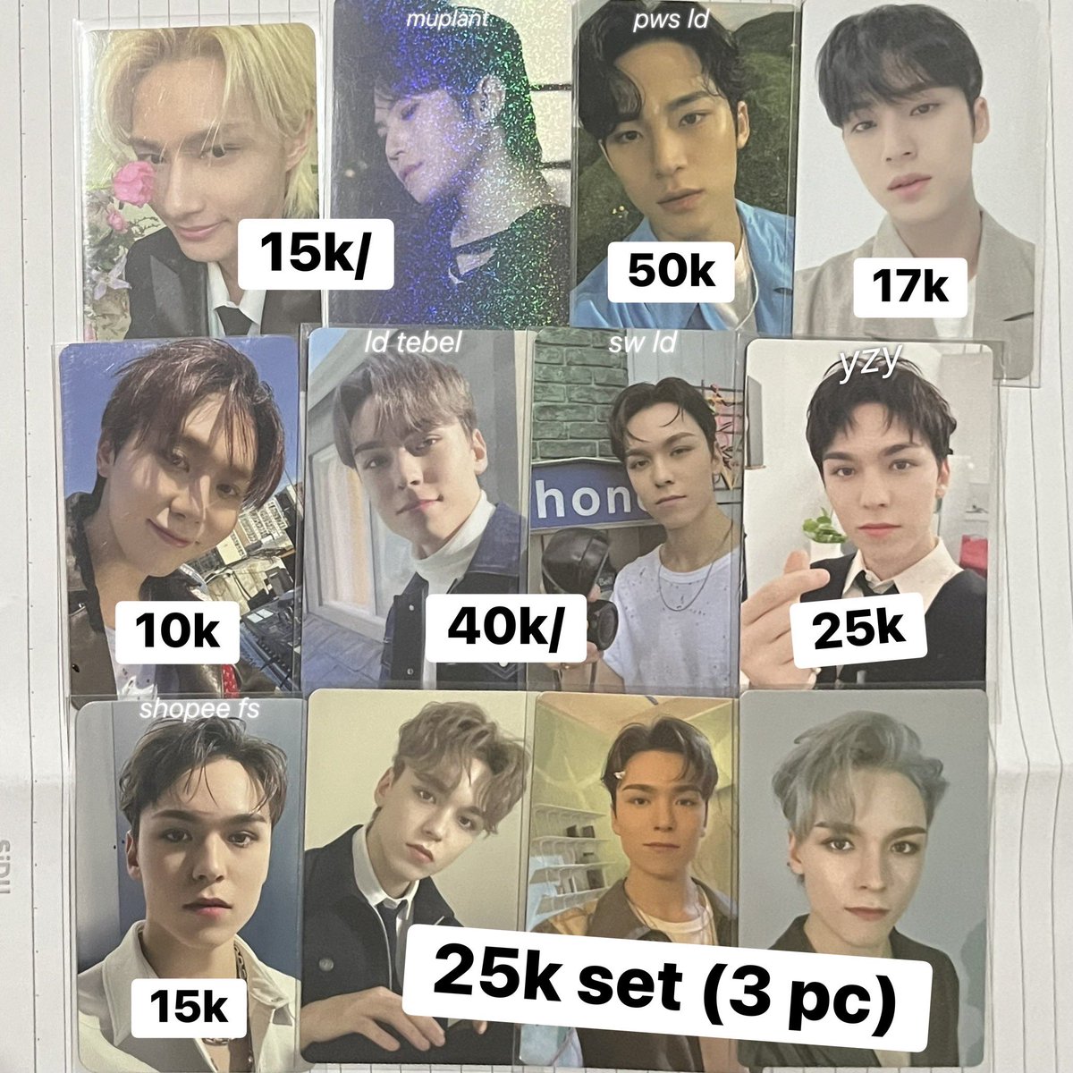INA wts want to sell clearance sale
seventeen svt pc posca 

📍Jakarta Timur
exc adm 14%. bisa keep/splitpay/cod
✅ include safe packing

t. jun woozi mingyu seungkwan vernon photocard official pob