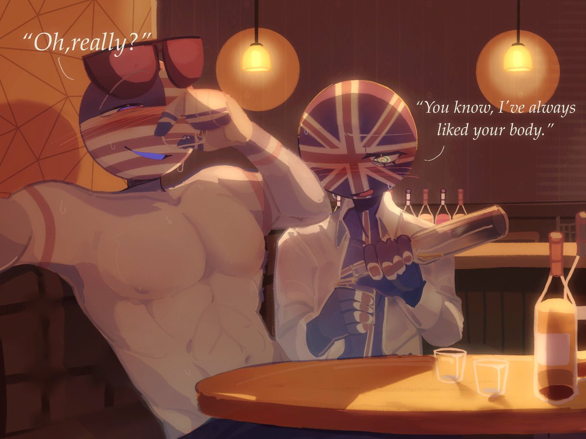 ybtime114514's tweet image. An unforgettable night

#CountryHumansUSUK
 #CountryHumans
#USUK
#美英