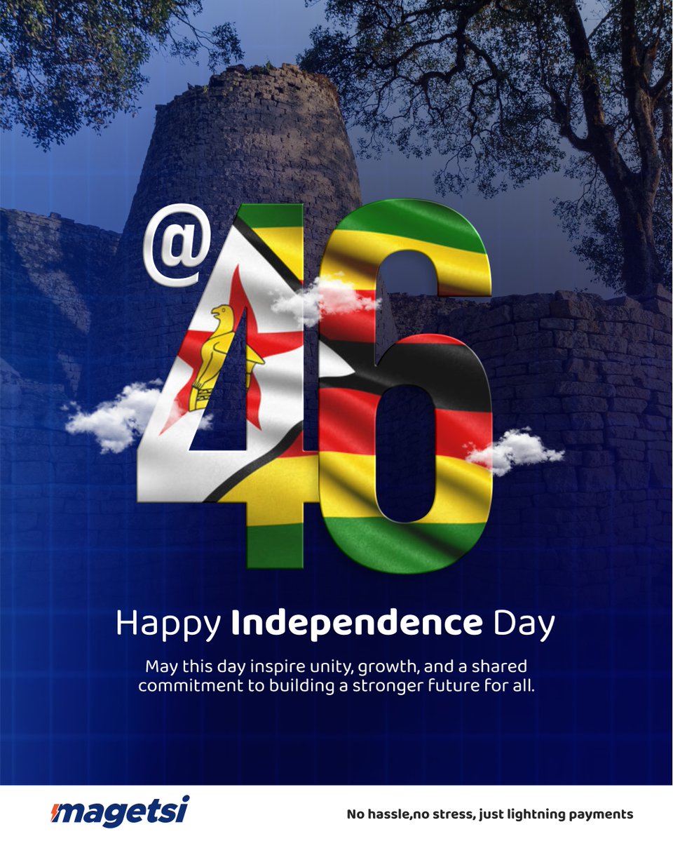 Magetsi_ZW's tweet image. #Happy Independence Day from Magetsi. 

#Magetsi #Independence