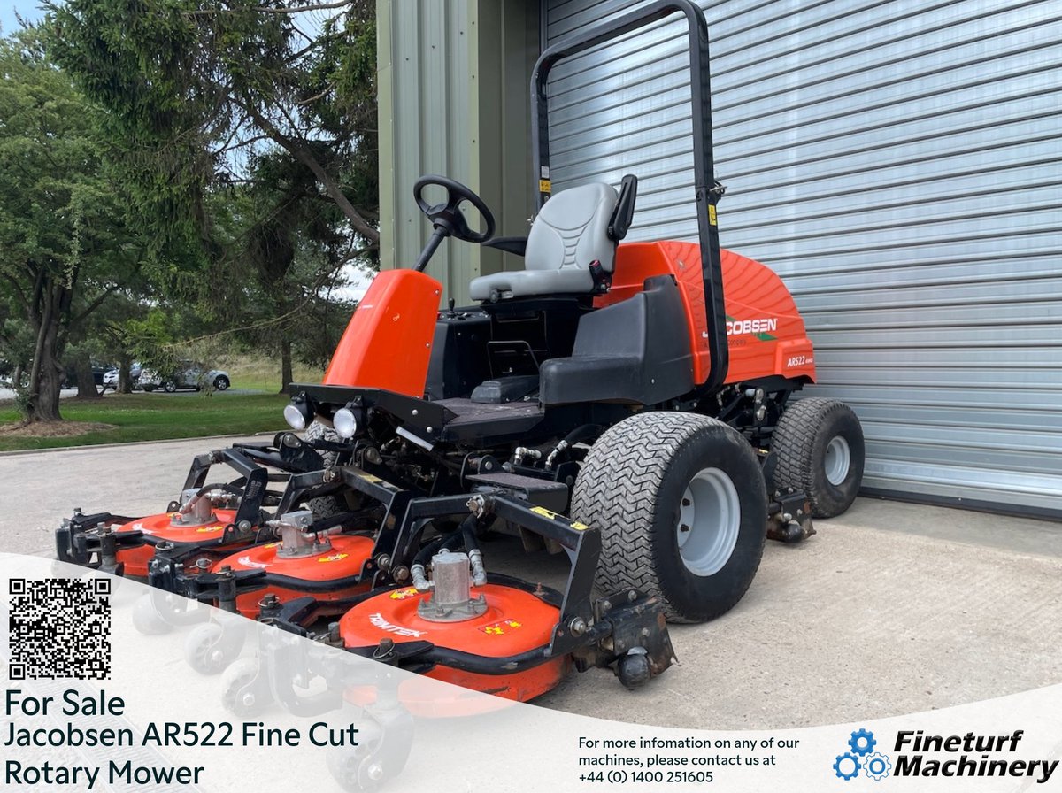 FTMachinery's tweet image. For Sale: Jacobsen AR522 Fine Cut Rotary Mower  

Learn more about this machine: fine-turf.co.uk/groundcare-mac…      

For more information contact us at +44 (0)1400 251605 #landscaping #golfcoursemaintenance #jacobsen