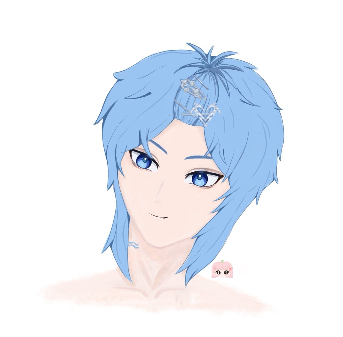 samyang_yuu's tweet image. fanart pertama untuk mamas biru #SoutaArt