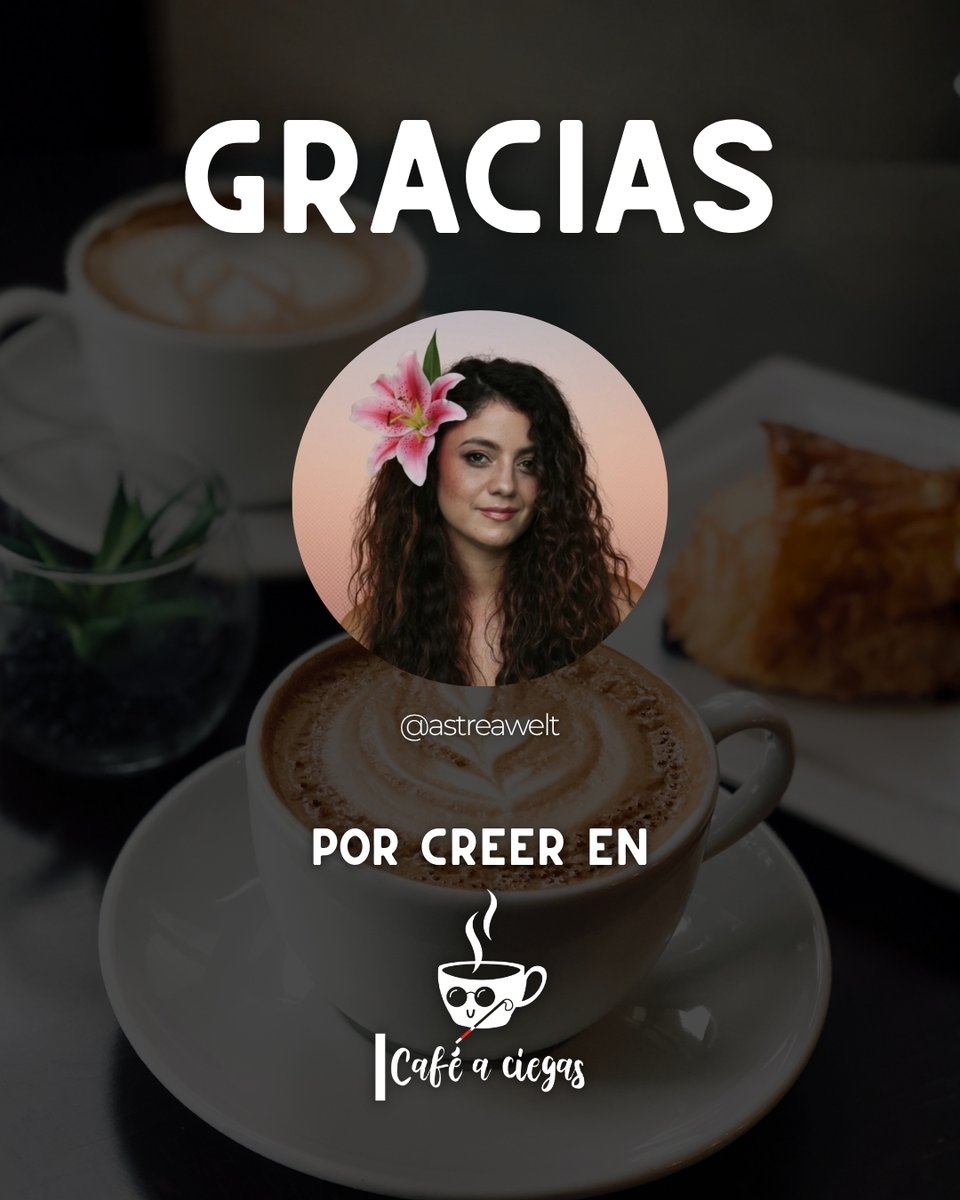 Andrea Díaz, artista que creyó en Café A Ciegas desde el inicio: gracias por tu fe, tu arte y tu presencia en los primeros pasos de este sueño. #Temporada20 #sectadelosciegos