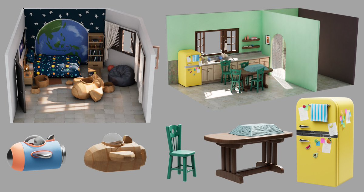 AlvesHtb's tweet photo. #PortfolioDay this is a personal project I work on because I want to learn blender from modeling, rigging, animate, texture and shader, and LRC. I really love doing lighting and need to learn more about compositing https://t.co/27lge8TrP4