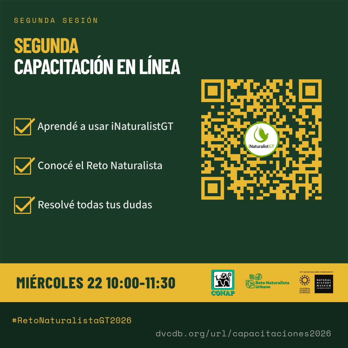 SNIBgt's tweet photo. Información sobre la capacitación de hoy:

https://t.co/C53UtQfm5B

Información general sobre el reto:

https://t.co/XNb3XMPD5Q

#RetoNaturalistaGT2026 https://t.co/Sq16HcAUzN