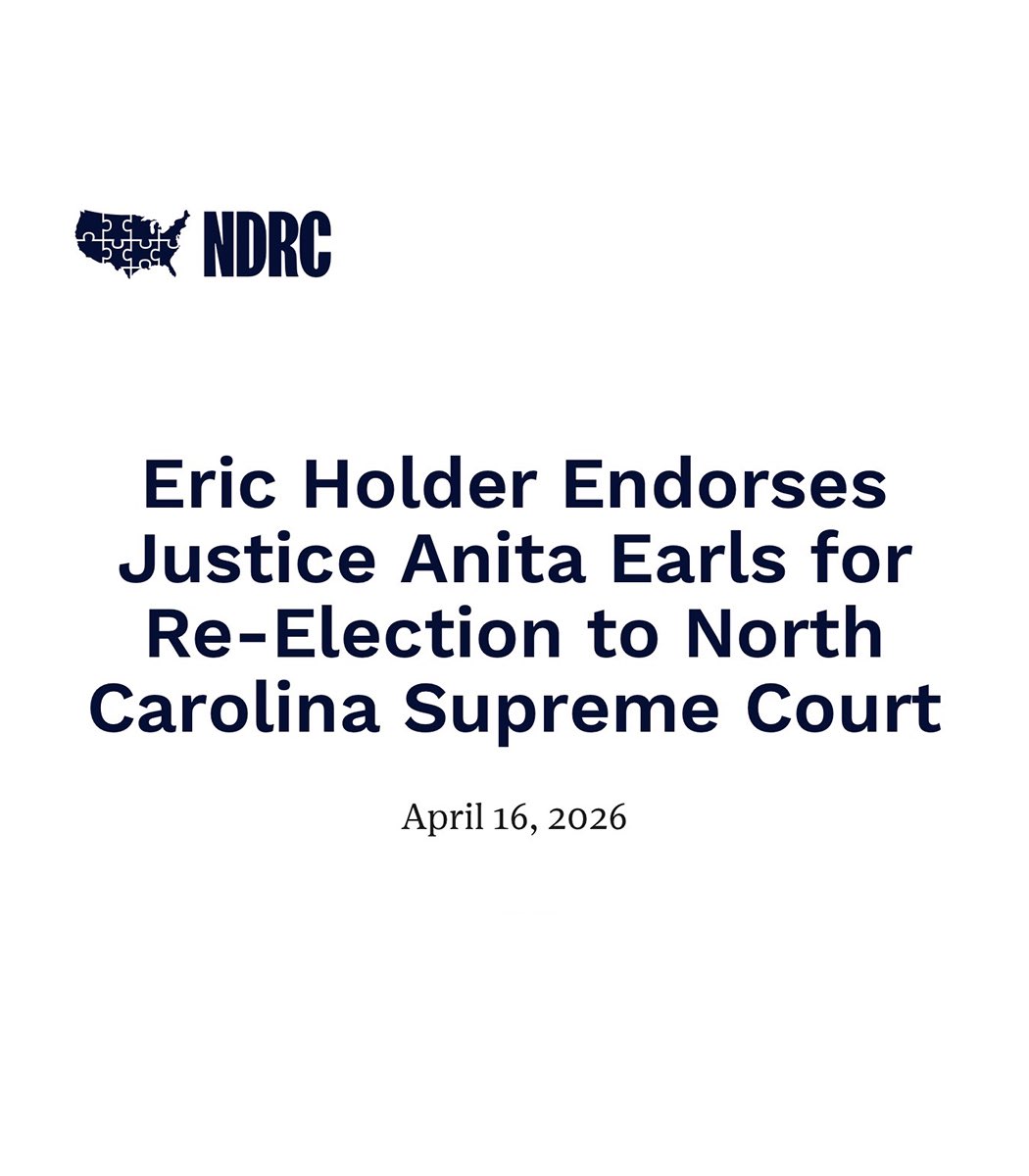 NCDemParty's tweet photo. “This election is truly consequential. The issues are very clear. The candidates could not be more different. Re-electing Justice Earls is critical to restoring a fair-minded majority on the North Carolina Supreme Court.”
— Eric Holder, 82nd US Attorney General https://t.co/BWPABrftT0