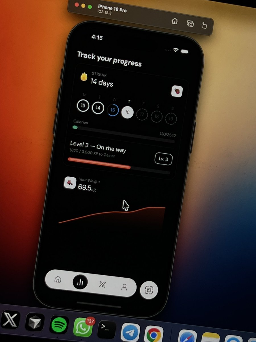 codeewithnick's tweet photo. Onboarding screens are the most important screens into your app ! 

I’m currently building beefy , a gamified calorie surplus app for people who eat but cannot gain weight ! 

If you are like me !
Say « yes » in comments I will send you the link to join the waistlist ✅ https://t.co/8ivSaMXm4s