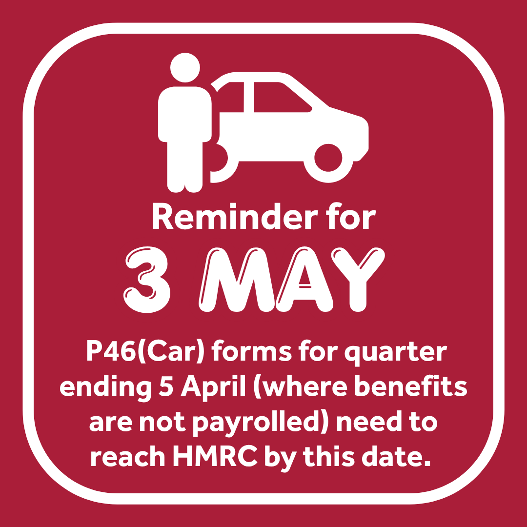 Holeysaccs's tweet image. The deadline for printed P46(Car) forms is approaching!

Make sure you complete yours by 3 May.  

Our team can help you stay compliant with your employer responsibilities.

Contact us for support today. 

#P46Car #EmployeeBenefits
