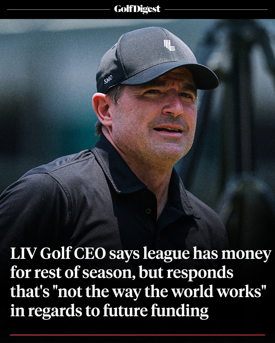 GolfDigest's tweet photo. Amid reports that Saudi Arabia is pulling its funding for LIV Golf, league CEO Scott O’Neil walked back previous comments about LIV’s future.

Read more: https://t.co/kaRq6fDo8u https://t.co/N51B3MeMbo