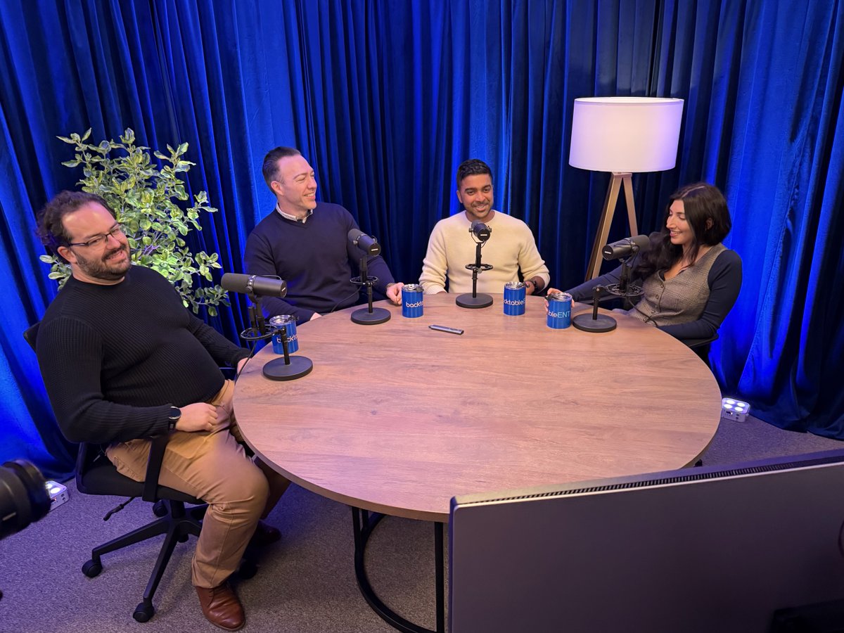 _backtableENT's tweet photo. We had a ton of fun recording in studio with this crew! 🎙️

The day was spent discussing management of sinonasal tumors with skull base involvement. In case you missed it, go check out part 1 in Episode 269 that was released this week, and watch out for part 2 coming next week!

Link to Part 1: https://t.co/O7ozyQRPwD 
#ENT259 #Otolaryngology #SkullBaseSurgery #Rhinology #Epistaxis
@zarapatel_md @joao_p_almeida @SatSreenathMD