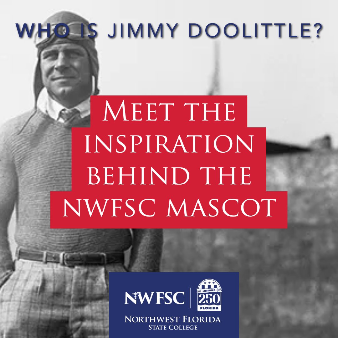 nwfstatecollege's tweet photo. History knows him as a hero. Aviation knows him as a pioneer. But who is Jimmy Doolittle? ✈️

#JimmyDoolittle was a #trailblazer, #militaryleader, and #inspiration behind the Raider spirit. From the first blind flight to leading the 1942 Tokyo Raid, his #legacy still inspires today. 🇺🇸

#JimmyDoolittle #RaiderNation #America250atNWFSC #America250 #AviationHistory