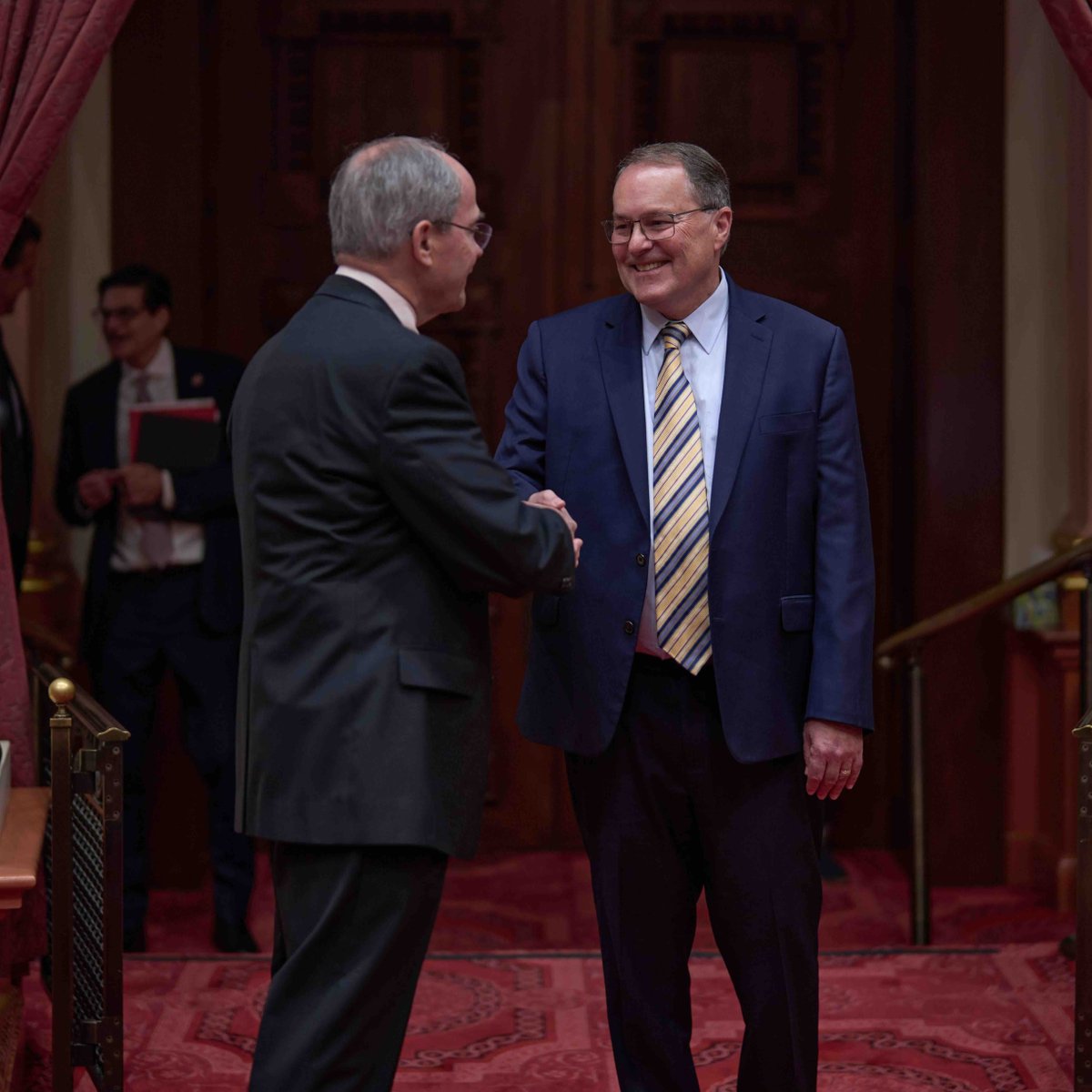 NCPA_Alert's tweet photo. This week, NCPA General Manager Randy S. Howard was honored on the floors of the California State Senate and Assembly on the occasion of his upcoming retirement. Randy was presented with resolutions recognizing his accomplishments from 40 years of service in public power and six years in the United States Air Force. 

Assembly Utilities and Energy Committee Chair Cottie Petie-Norris stated, “Randy‘s leadership has encouraged the adoption of innovative technologies in the energy sector, helping publicly owned utilities continue to provide affordable, reliable, and safe electricity to their communities while working to meet California’s ambitious climate goals. Randy, thank you so much for your lifetime of service. We are so grateful, and we wish you all the best in your next chapter and your next adventure. On behalf of the California State Assembly, congratulations and thank you.” 

NCPA would like to thank @SenRogerNiello, Assemblyman @Patterdude, and Chair @AsmCottie for their remarks and for sponsoring resolutions in the state legislature recognizing Randy’s impact on the energy sector and the state at large. #PublicPower