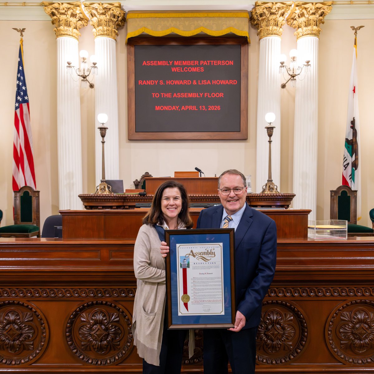 NCPA_Alert's tweet photo. This week, NCPA General Manager Randy S. Howard was honored on the floors of the California State Senate and Assembly on the occasion of his upcoming retirement. Randy was presented with resolutions recognizing his accomplishments from 40 years of service in public power and six years in the United States Air Force. 

Assembly Utilities and Energy Committee Chair Cottie Petie-Norris stated, “Randy‘s leadership has encouraged the adoption of innovative technologies in the energy sector, helping publicly owned utilities continue to provide affordable, reliable, and safe electricity to their communities while working to meet California’s ambitious climate goals. Randy, thank you so much for your lifetime of service. We are so grateful, and we wish you all the best in your next chapter and your next adventure. On behalf of the California State Assembly, congratulations and thank you.” 

NCPA would like to thank @SenRogerNiello, Assemblyman @Patterdude, and Chair @AsmCottie for their remarks and for sponsoring resolutions in the state legislature recognizing Randy’s impact on the energy sector and the state at large. #PublicPower