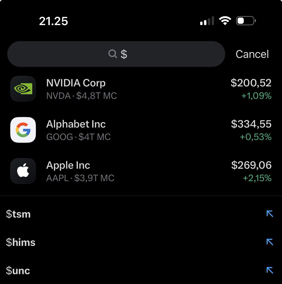 gudanglifehack's tweet image. Big Tech is on fire again! 🔥

NVIDIA rose 1,09%, Apple jumped 2,15%, Alphabet went green. The market is giving a positive signal!

Who is holding the three? Or which one are you aiming for? 👀

#BigTech #NVDA #AAPL #GOOG #Investment