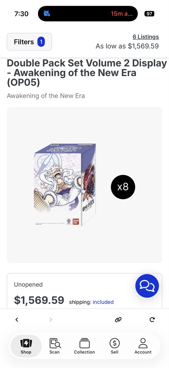 🚨 One Piece 🧇 🚨 

Winner gets Double Pack Set Volume 2 Display - Awakening of the New Era (OP05) this will be ran via DUCK race

$15💰, 100💺 (insured shipping included in US)

Payment due once all spots fill

RTs appreciated 

<a href="/BUYSELLTRADETCG/">BUY/SELL/TRADE TCG</a> <a href="/TattooedBST/">TattooedBST</a>