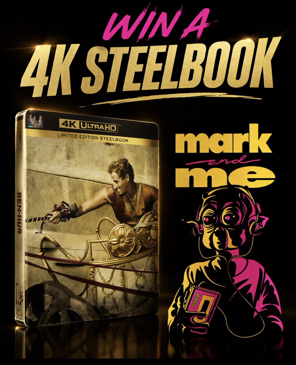 Thanks to <a href="/fetchpublicity/">Fetch Publicity</a> I have a 4K steelbook of Ben Hur to giveaway. To enter this competition just like and share this post. 

Good luck everyone #win #prize #competition #4k #steelbook
