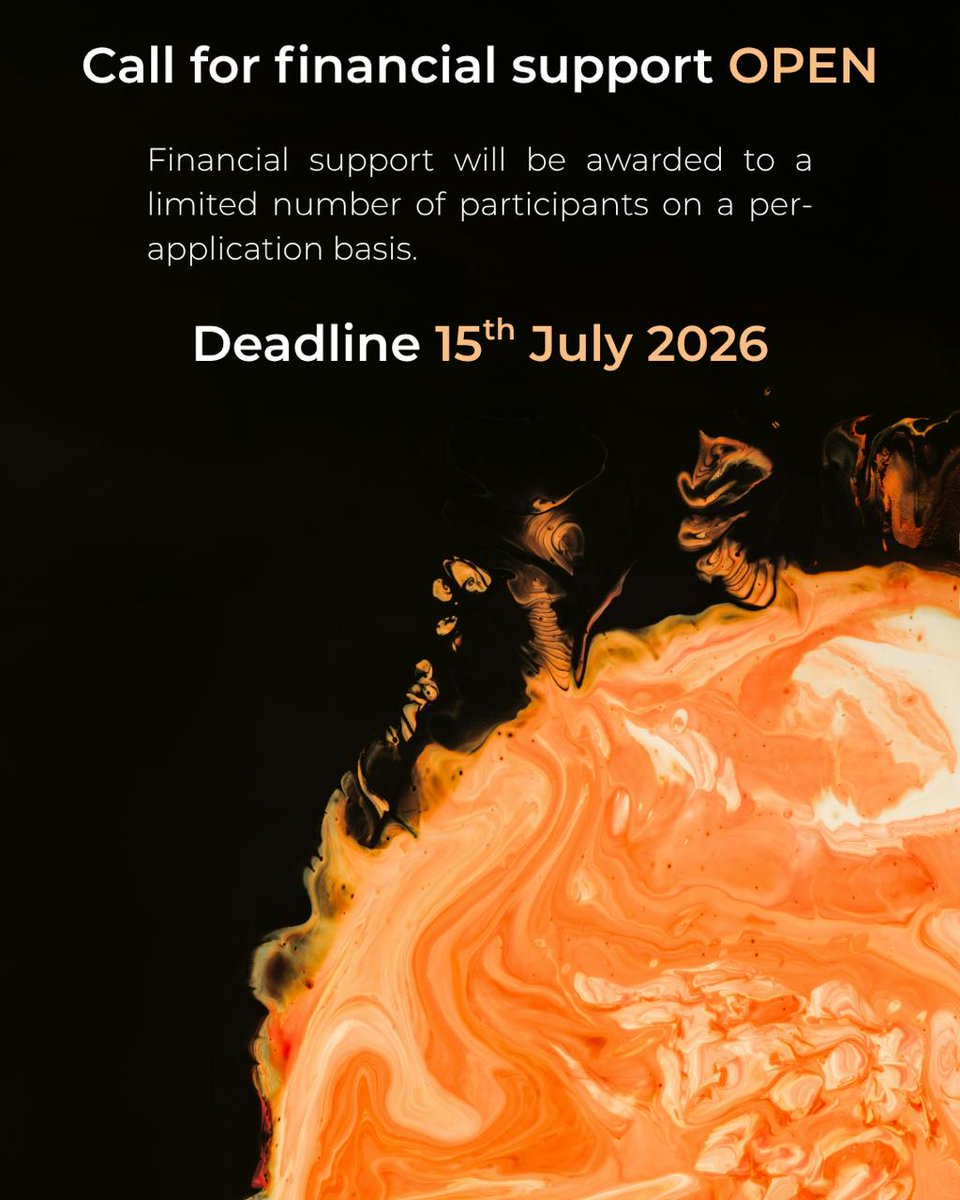 ESWWconf's tweet image. Financial support applications for ESWW 2026 are now open.
A limited number of participants can receive support covering registration fees, accommodation, and travel.

🗓 Deadline to apply: 15 July 2026

Apply here: esww2026.eswan.eu/calls/call-for…

#ESWW #ESWW2026 #Florence