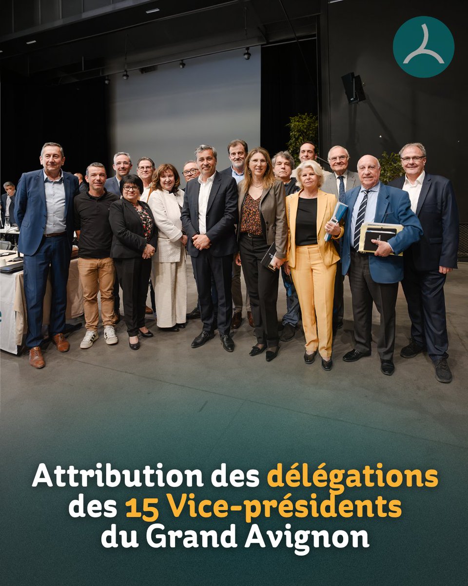 GrandAvignon's tweet photo. Découvrez les délégations attribuées par Olivier Galzi, Maire d’Avignon et Président du Grand Avignon aux 15 Vice-présidents de notre Agglo :

🔗https://t.co/B8mcfFrtxK https://t.co/vptzUXn7Sw