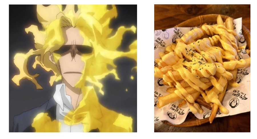 FicusAzura's tweet photo. is it just me or does he indeed look like fries with cheese here. https://t.co/ZN40tO1LWW