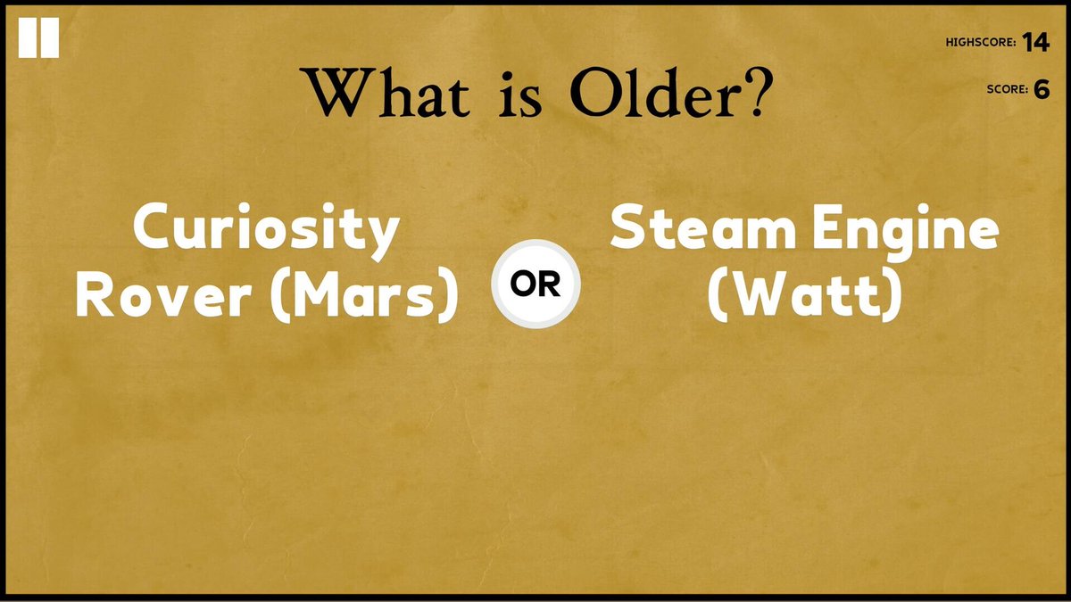 KrolMichal's tweet image. Na Steam trafiła gra-quiz What is Older? od studia Source Byte (@SourceByteGames), Cena promo 5,95 zł (-15%).

store.steampowered.com/app/4431760/Wh…

#polskiegry #SourceByte #Steam #quiz